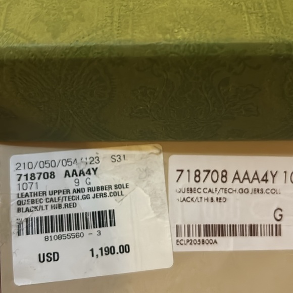 Gucci Men Horsebit-detail GG Jacquard Bootd size 9 - Picture 2 of 9